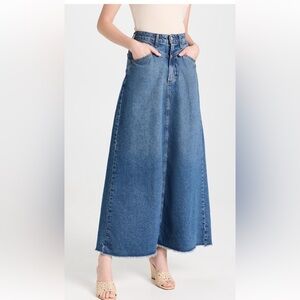 Free People • come as you are denim skirt